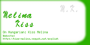 melina kiss business card